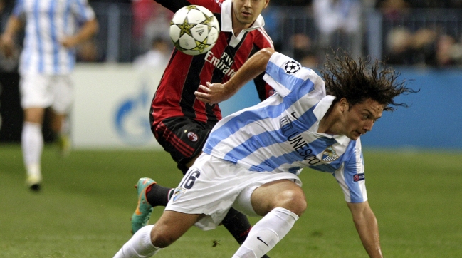 Manuel Iturra fue fundamental en victoria de Málaga sobre AC Milan