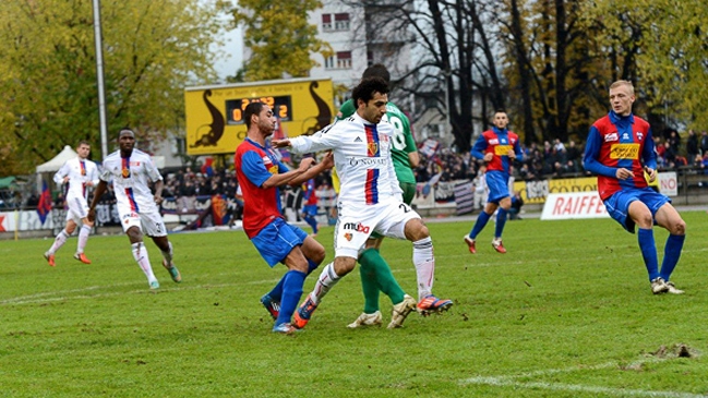 Marcelo Díaz marcó un tanto en sólida goleada de Basilea