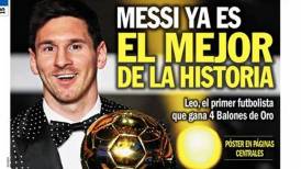 Prensa internacional apunta a Messi como el mejor de la historia