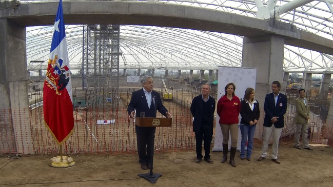 Presidente Piñera visitó las obras de Peñalolén para los Juegos Odesur