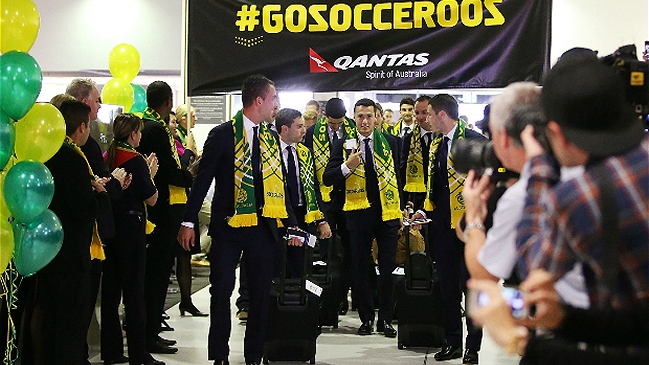 La selección de Australia hizo escala en Chile en su camino hacia Brasil