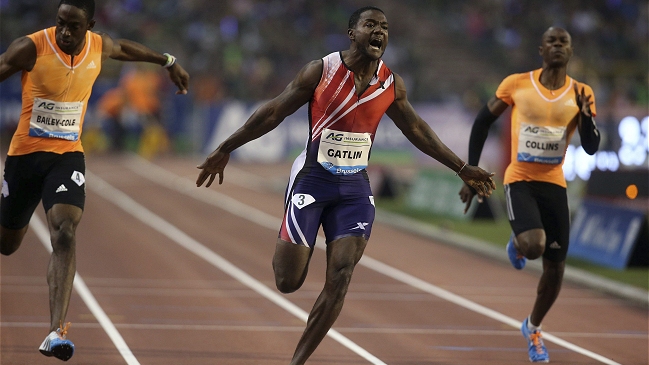 Justin Gatlin logró el mejor registro del año en los 100 metros planos