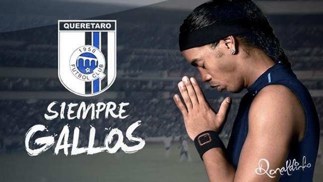 Ronaldinho es nuevo jugador de Gallos Blancos de Querétaro de México