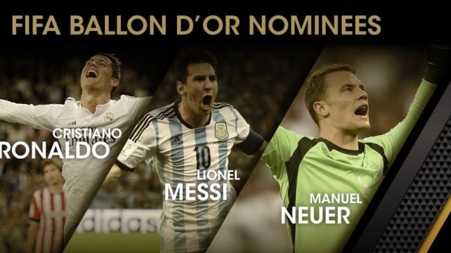 Cristiano Ronaldo, Lionel Messi y Manuel Neuer son los finalistas del Balón de Oro 2014