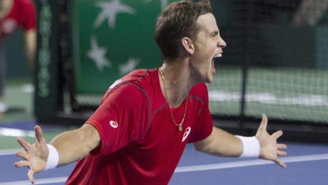 Vasek Pospisil le dio a Canadá el pase a cuartos de final en la Copa Davis tras superar a Japón