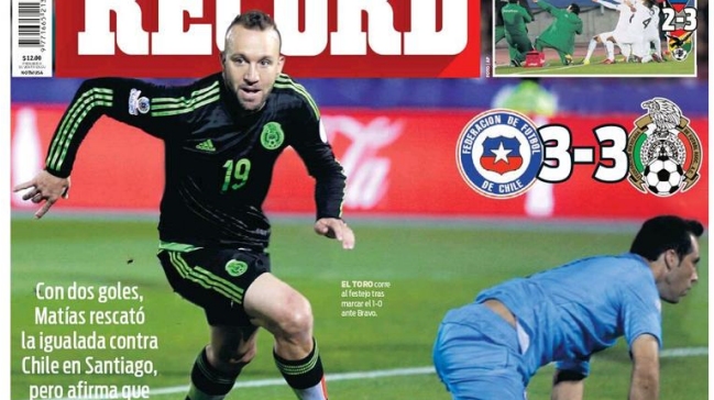 Prensa mexicana quedó con buen sabor de boca tras empate ante Chile