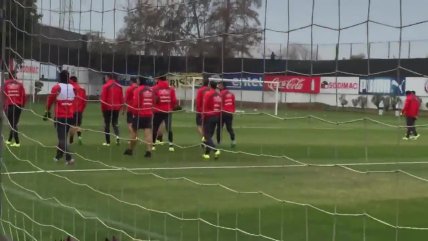 El entrenamiento matinal de la selección chilena de este domingo