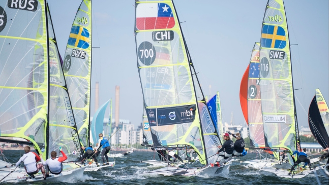 Equipo Grez se ubica 28° tras segunda jornada del Campeonato Europeo 49er