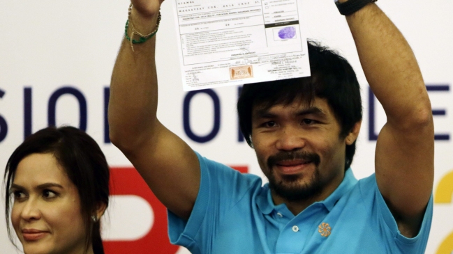 Manny Pacquiao presentó su candidatura al Senado de Filipinas