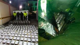 Incautan 500 kilos de cocaína que viajaba a Santiago en buses de hinchas colombianos