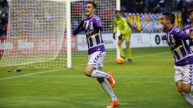 Diego Rubio actuó en goleada de Real Valladolid ante Tenerife