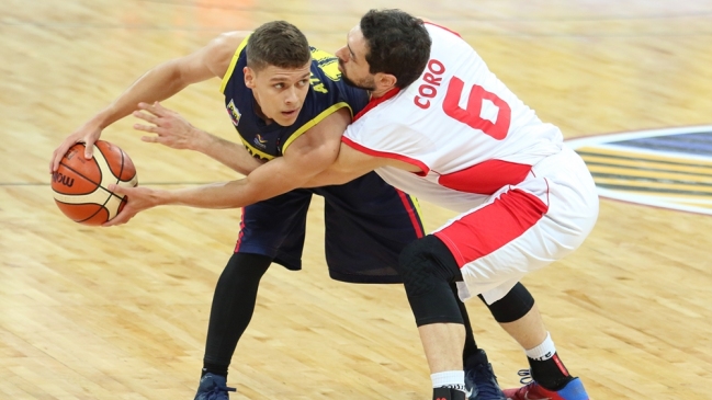 Chile cayó ante Colombia en su segundo partido por el Sudamericano de baloncesto