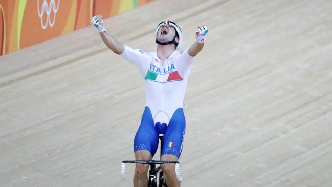 Elia Viviani ganó medalla de oro en el omniun de ciclismo en pista