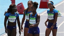 Estados Unidos quedó fuera de la final femenina 4x100