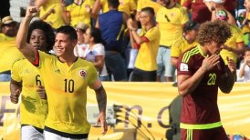 Colombia venció con claridad a Venezuela en las séptima fecha de las Clasificatorias