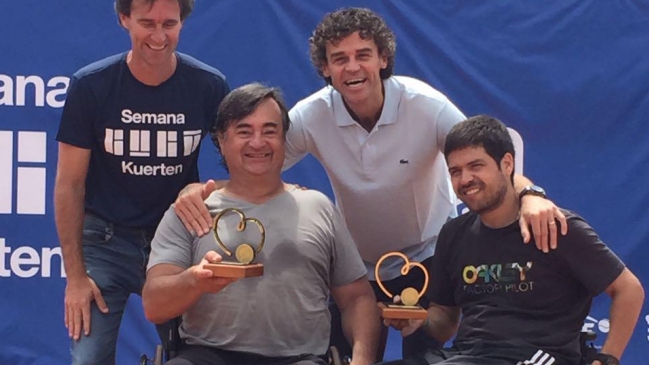 Chilenos Araya y Muñoz ganaron por tercera vez torneo de tenis paralímpico en Brasil