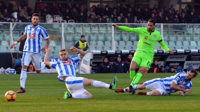 Mauricio Isla jugó en agónico empate cedido por Cagliari ante Pescara en la Serie A