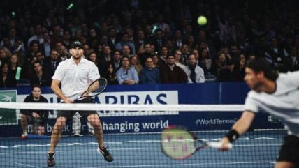 Andy Roddick y Lleyton Hewitt participaron en exhibición en el Madison Square Garden