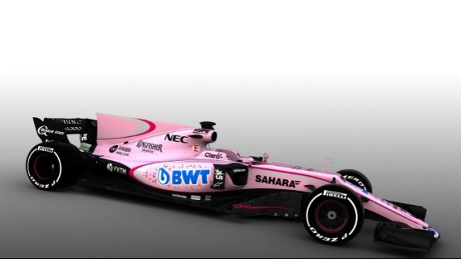 Force India presentó su nuevo auto rosa para la temporada 2017