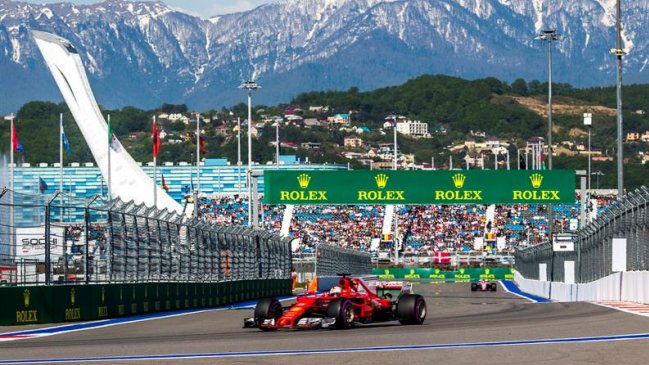 La grilla de largada del Gran Premio de Rusia en la Fórmula 1