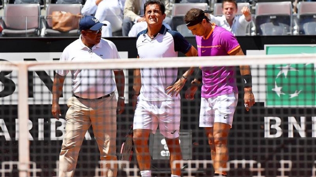 Rafael Nadal pasó rápidamente a octavos en Roma tras el retiro de Almagro