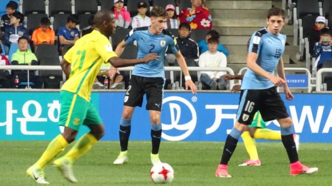 Uruguay igualó con Sudáfrica y ganó su grupo en el Mundial sub 20 de Corea del Sur