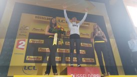 Geraint Thomas consiguió el primer maillot amarillo del Tour tras ganar la crono de Düsseldorf