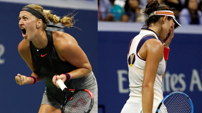 Otra favorita fuera del US Open: Garbiñe Muguruza fue eliminada por Petra Kvitova