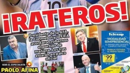 Medio peruano en "pie de guerra" contra Argentina y la FIFA: "¡Rateros!"