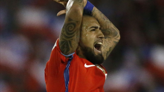 Arturo Vidal se perderá el duelo entre Chile y Brasil por acumulación de amarillas