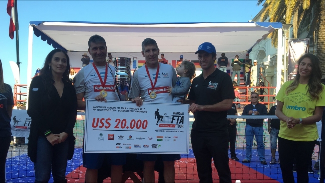 Martín Palermo y Roberto Abbondanzieri se coronaron campeones del Mundial FTA Tour
