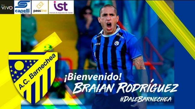 AC Barnechea incorporó al delantero uruguayo Braian Rodríguez
