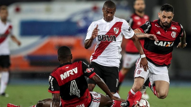 Jugador de River Plate perdió un diente en el partido ante Flamengo