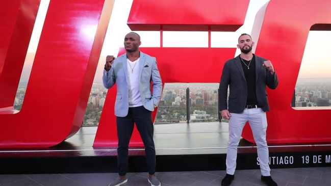 Usman y Ponzinibbio protagonizaron la presentación oficial de UFC Fight Night Chile