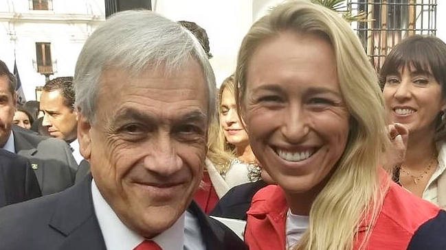 Tenista Alexa Guarachi compartió con Sebastián Piñera en La Moneda