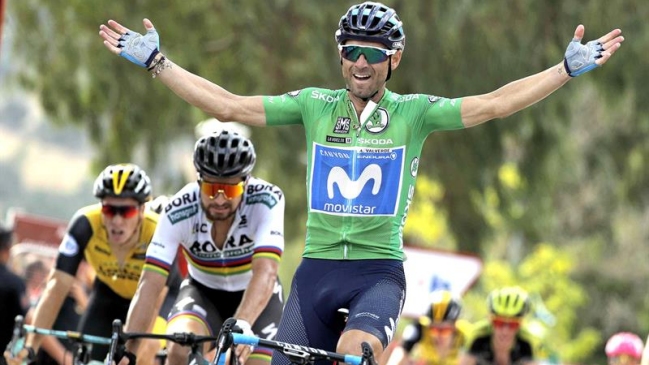 Valverde sacó oro en la octava etapa y Molard aguanta como líder de la Vuelta a España