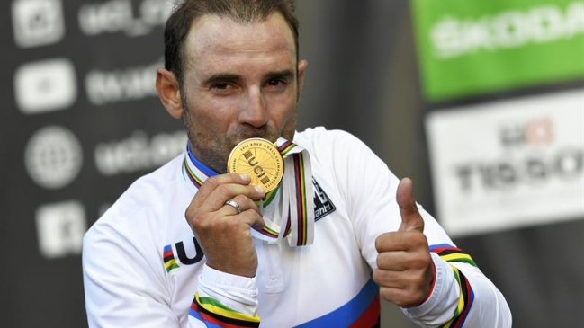 Alejandro Valverde ganó su oro más buscado en el Mundial de ciclismo en ruta