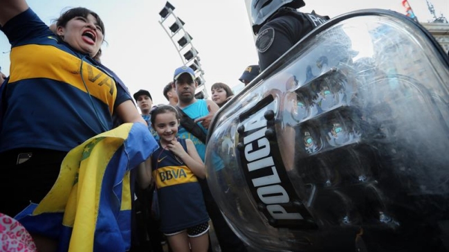 Festejos por el día del hincha de Boca Juniors terminaron con incidentes en el Obelisco