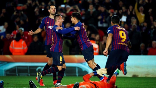 Con Vidal en los últimos minutos: Barcelona aplastó a Sevilla y avanzó a semis de la Copa del Rey