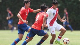 La Roja sub 17 tuvo dura caída ante Perú en su segundo amistoso