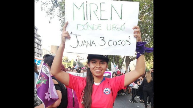 El potente mensaje de la seleccionada chilena Daniela Pardo en la marcha por el 8M2019