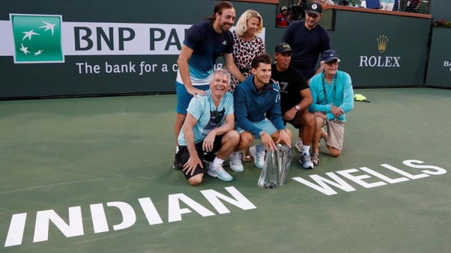 Dominic Thiem llenó de elogios a Nicolás Massú tras coronarse en Indian Wells: "El triunfo es gracias a él"