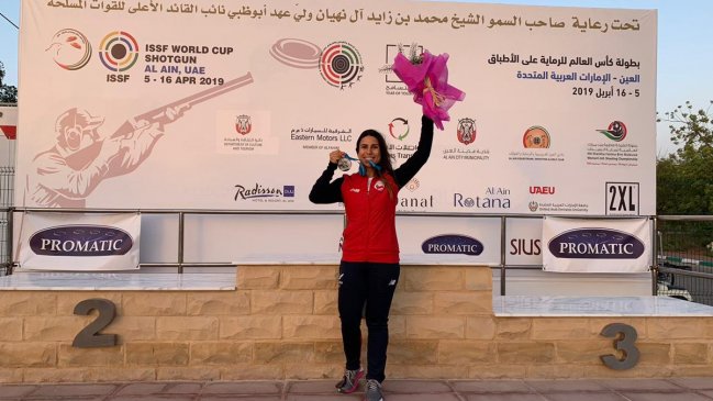 Francisca Crovetto se colgó la medalla de plata en la Copa del Mundo de Tiro Skeet