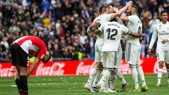Real Madrid goleó a Athletic de Bilbao y se afianzó en zona de clasificación a Champions