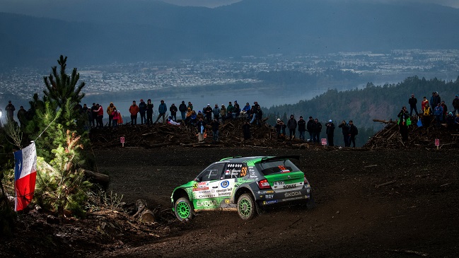Cristóbal Vidaurre sacó la cara por los locales en el Rally de Chile y terminó cuarto en el WRC2