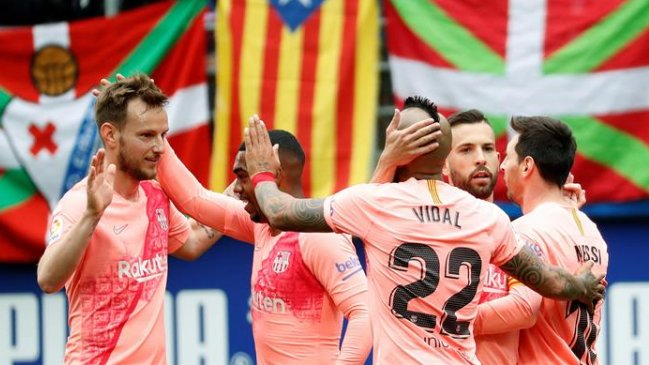 Barcelona de Vidal igualó con Eibar de Orellana en el cierre de la liga española