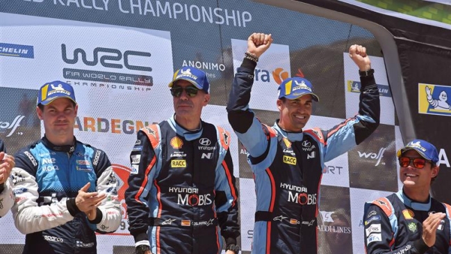 Piloto español Dani Sordo consiguió la victoria en el Rally de Italia y Ott Tänak quedó como líder