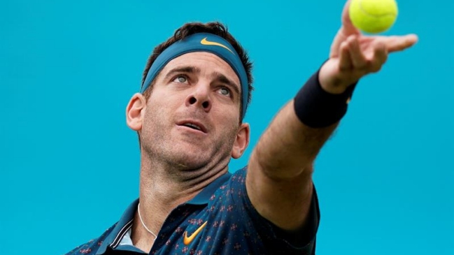 Juan Martín del Potro se retiró del ATP de Londres por molestias en su rodilla derecha