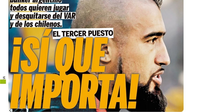 Medio argentino Olé a Arturo Vidal: El tercer puesto sí que importa