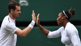 Serena Williams y Andy Murray avanzaron a octavos del dobles mixto en Wimbledon